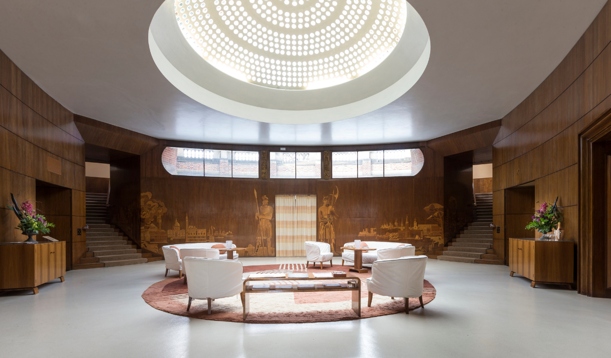 The entrance hall at Eltham Palace